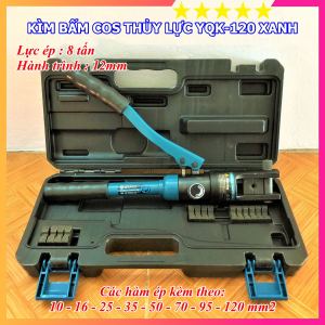 Kìm Bấm Đầu Cos Thủy Lực KYQ120 Xanh ( YQK-120 ) - Phạm Vi Ép 10-120mm2 - Bảo Hành 6 Tháng