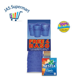 Nestea Apple 10 Sachets x 19g with Free 4pcs Cup – Apple Flavored Iced Tea Drink Mix
