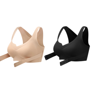 Front Buckle Push-Up Bra Non Mark Invisible Anti-Sagging Breathable Comfortable Push Up Gather Lingerie Underwear