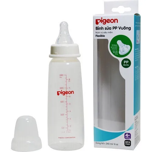 Bình sữa PP Vuông cao cấp cổ hẹp 120ml- 240ml