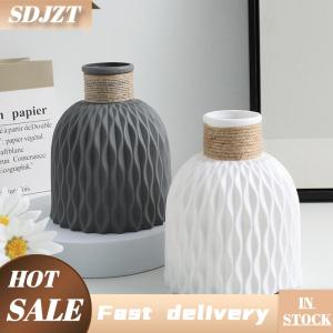 SDJZT 1 cái bình nước gợn sóng bằng nhựa trang trí sắp xếp Chậu hoa trang trí phòng khách gia đình phong cách Bắc Âu hiện đại