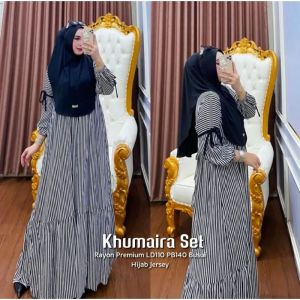 KHUMAIRA SET LD110 & LD120 (LABEL SAVNA) | GAMIS RAYON SET HIJAB JERSEY TERBARU KEKINIAN RECOMMENDED SERAGAMAN
