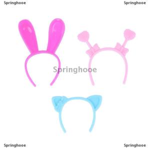 [COD] Springhooe 5Pcs Dollhouse Miniature Headband Rabbit Cat Bear Ear Head Band Doll Mini Hairwear Hair Accessories for 30cm Doll