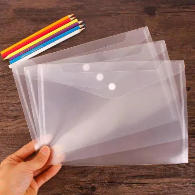 JF 1pc Transparent Clear Plastic Envelope File Folder Organizer-W064