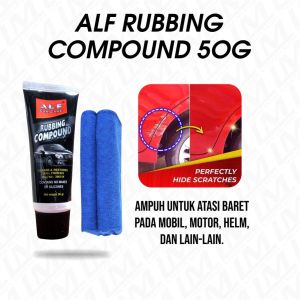 PROMO ! 100% ORIGINAL ! ALF RUBBING COMPOUND GRATIS LAP MICROFIBER PENGHILANG BARET LECET NODA JAMUR DAN PENGKILAP MOBIL MOTOR HELM RUBING COMPOUND RUBING KOMPOUND RUBING COMPOND RUBBING COMPOUND RUBBING COMPOUND MOBIL RUBBING KOMPOUND RUBBING COMPOUND 3M
