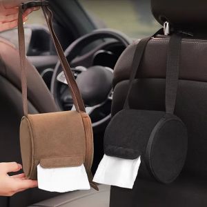 THTRHWTH Hanging Car Tissue Holder with Strap Adjustable Portable Napkin Box Convenient Smooth Zipper Toilet Paper Cover Car Interior