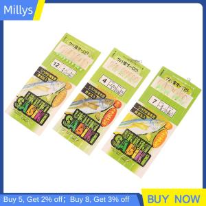 Millys ตะขอตกปลาหนังปลาสีขาว10ชิ้น แพ็คตะขอสตริงไบโอนิค Apollo sabuki ปลาตะขอเกี่ยวปลาผิวสีขาวเครื่องมือตกปลา