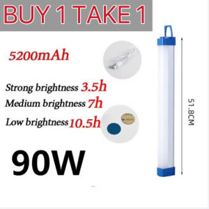 LED Tube Emergency Light Rechargeable Magnetic Suspension Camping Light Lamp USB Portable Long Strip Night Light for Outdoor Lighting 30W 60W 90W#DG001