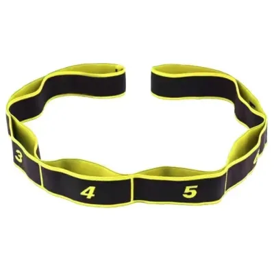 MADEWITH 8 Section Yoga Stretching Belt Elasticity Digital Dance Resistance Bands Yoga Pull Strap