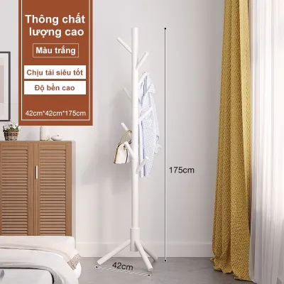BMZAR Gỗ Rắn Cây Treo Quần Áo Bằng Gỗ Treo Áo Khoác Phụ Kiện Trang trí Phòng Khách Chịu lực 300KG