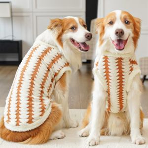 OUREAL 3XL-8XL Winter Puppy Clothes Christmas Tree Pattern Warm Fleece Dog Vest Pet Supplies Vest Pitbull Years Gift