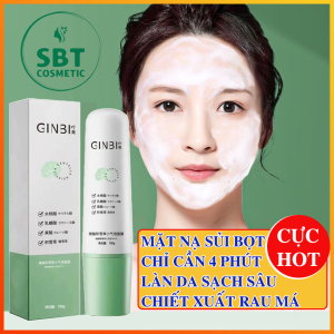 Mặt Nạ Sủi Bọt Thải Độc GINBI Dạng Gel Tuýp 100g Chiết Xuất Rau Má Làm Sạch Sâu Da Mặt Se Khít Lỗ Chân Lông Dưỡng Ẩm Sáng Da