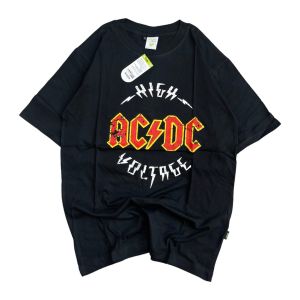 Kaos Pria Band - Kaos distro - baju pria - kaos pria - kaos pria distro - kaos Band ACDC HIGH VOLTAGE hitam