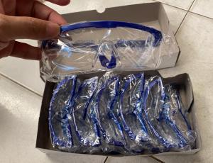 Kacamata Kaca Mata Safety Glasses Google List Biru / Hitam