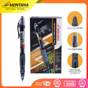 MONTANA Ultimate Gel Ink Pen Ballpoint 0.5 mm Retractable Pulpen Tulis