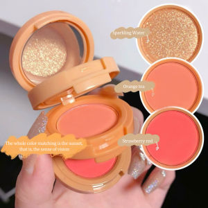 Erya Shop Erya Erya Shop HUDAMOJI Multifunctional 3 In 1 Blush Highlighter Blush Matte Palette Pearly Blush Shiny Eye Shadow Face Makeup Palette Female Cosmetic