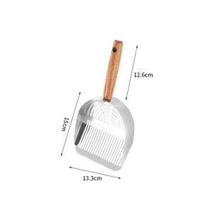 Stainless Steel Cat Litter Scoop Non Stick Cat Poop Shovel Cat Litter Scoop Stainless Steel Durable Handle Pet Poop Shovel High Quality
