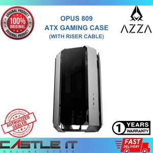 Azza OPUS 809 PCI-E 4.0 Aluminum Gaming Premium Case Chassis Casing With Riser Cable
