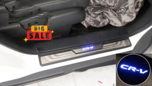 Bộ 4 Ốp Bậc Cửa Phía Ngoài CRV 2013 2014 2015 2016 2017 ( Có Đèn ) - Ốp Bậc Cửa Honda CR-V