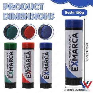EXMARCA Livestock Wax Marker for Sheep Goats & Cattle