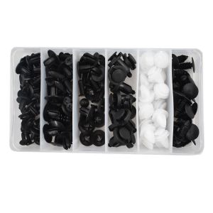100 Car Mounting Clips & Fasteners Kit Bumper & Door Panel Mounting Clips Car Push Rivets