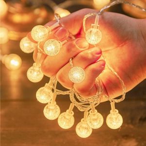 Dây đèn led Cherry Ball pha lê bi bọt trang trí (cắm điện 220V)