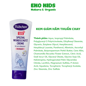 Kem Bôi giảm hăm nẻ thuần chay cho bé từ sơ sinh BUBCHEN Spezial WundsChutz Creme 75ml