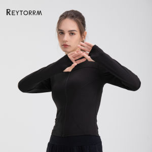 Reytorrm Jaket Olahraga Wanita Lengan Panjang Untuk Yoga/Fitness Sport (WT01)