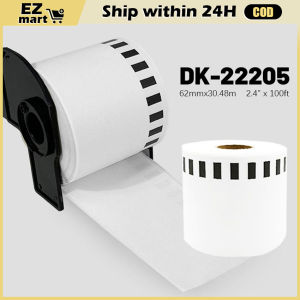 DK22205 Thermal Paper Roll Compatible DK-22205 Label 62Mmx30.48M Continuous Compatible for Brother Label Printer White Paper DK22205