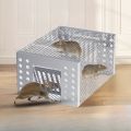 Ultra-Durable Iron Mouse Cage - Cage for Attracting Rats, One-Way Door Design, In-Out Only, Silvery. 