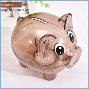 CANAMEK Trong Suốt Pig Đồ Chơi Cho Quà Tặng Trẻ Em Tiền Xu Con Heo Đất Ngân Hàng Đạo Cụ Rõ Ràng Pig Nhựa Con Heo Đất Ngân Hàng Đồng Xu Tiền Mặt Thu Tiết Kiệm Hộp