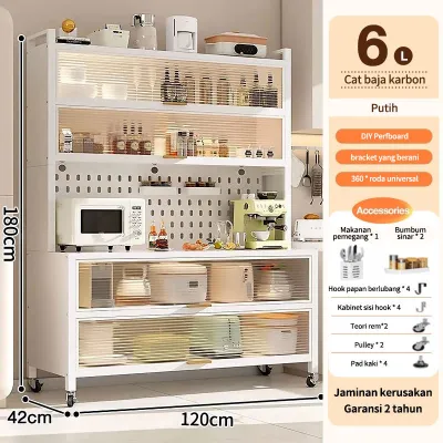 Lemari Dapur Minimalis Rak Dapur Serbaguna Rak Penyimpanan Dapur Rak Dapur Anti Debu Lemari