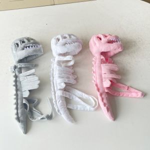 HPVDBP 3D Dinosaur Skeleton Pet Costume Glow in The Dark Luminous Dinosaur Bone Pet Headgear Photo Props Creative Halloween Pet Costume Pet Supplies
