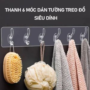 Móc Treo Quần Áo Dán Tường 6 Chấu - Treo Khăn Lau Đồ Dùng Nhà Bếp Phòng Tắm Đa Năng MIFAN 2021 - Chịu Lực 15kg