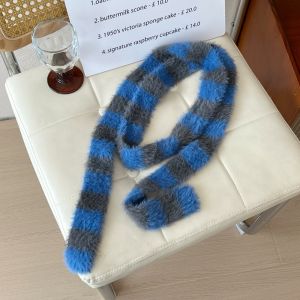 REFENT Harajuku Narrow Long Scarf Gothic Punk Subculture Choker Streamer Trendy Casual Y2K Striped Scarf Girl