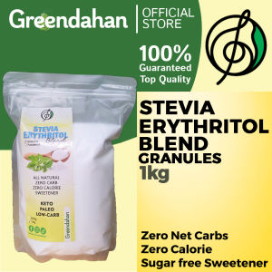 Greendahan Stevia Blend (with Erythritol) Granules 2x sugar Sweetness 1 kg - Keto friendly SweetenerNO MALTODEXTRIN