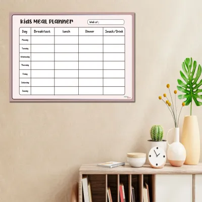 Wall Planner Kids Meal Planner Agenda Makan Anak Size A3+ (Free spidol Wipe & Clean)