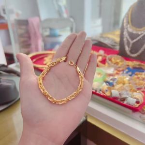 {loại 1} Lắc tay xoắn vuông chạm thường đủ size Kami trang sức sỉ LXVT29