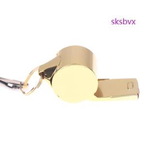 sksbvx Stainless Steel Rope Whistle Hanging Neck Outdoor Lifesaving Whistle