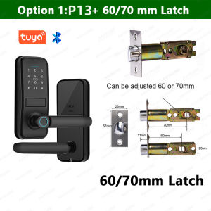 RAYKUBE P13 Smart Biometric Fingerprint Door Lock Electronic Door Lock Tuya/Smartlife App Set Fingerprint/ Password/ Card Unlock