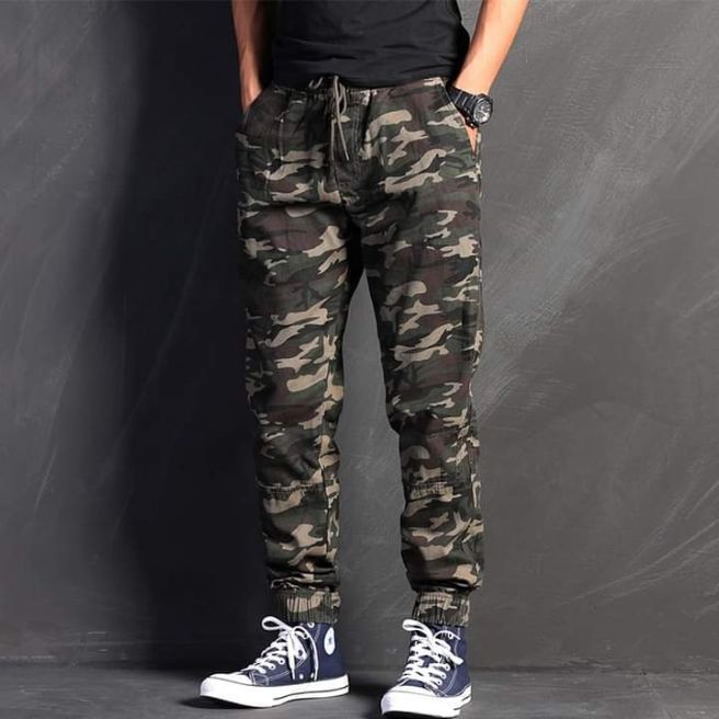 Buy BEING HUMAN Dark Green Mens 4 Pocket Camouflage Joggers | Shoppers Stop