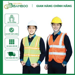 Áo Lưới Công Nhân Phản Quang 3M Golden Bamboo Thiết Kế 3 Dây Kéo Đủ Màu Sắc In Ấn Thiết Kế Tem Nhãn