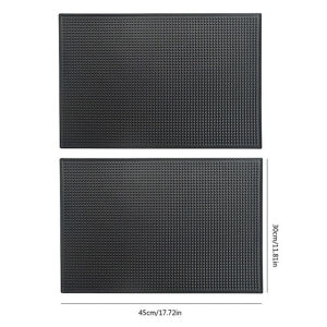 แผ่นยางรองบาร์กันลื่นสีดำ / แผ่นยางรองบาร์กันลื่น PVC หนา / แผ่นยางรองเคาน์เตอร์บาร์กันลื่น / แผ่นกันน้ำกันความร้อน / แผ่นกันหกสำหรับบาร์และคาเฟ่ทรงสี่เหลี่ยม / แผ่นยางรองบาร์ PVC หนา