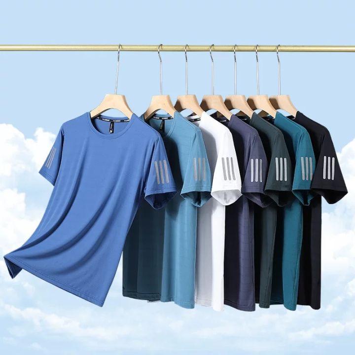 เสื้อยืดผู้ชายแขนสั้นแบบสวมคอกลมทรงสวยใส่สบาย รุ่นSGY-032 | Lazada.co.th