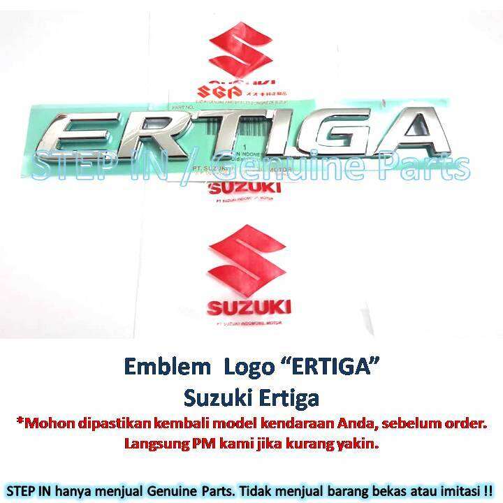 Logo Emblem Tulisan Ertiga Mobil Suzuki Nama Sgp Genuine Part Asli Baru