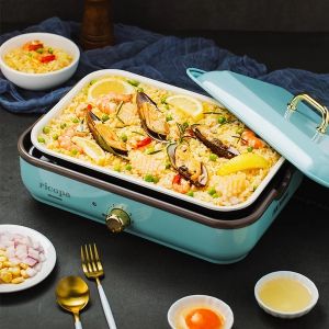 Multi-function Electric Baking Pan for cooking household Roasted Fish Pan Hot pot bbq Kebab Grill BBQ Grill