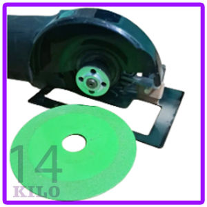 1 pcs Mata Gerinda Pemotong Kaca Granit Keramik + 1 set dudukan + 1pcs cover 4inci untuk gerinda 4"