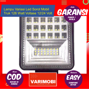Lampu Variasi LED Sorot Mobil Truk 126 Watt Voltase 12/24 Volt
