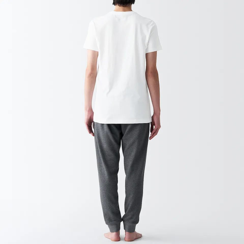 MUJI Mens Side Seamless Jersey V Neck T-Shirt