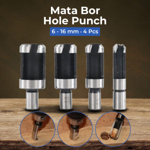 Hole Wood Punch Cutter 6-16mm Set 4pcs Mata Bor Pembuat Dowel Kayu Plug HL-120701
